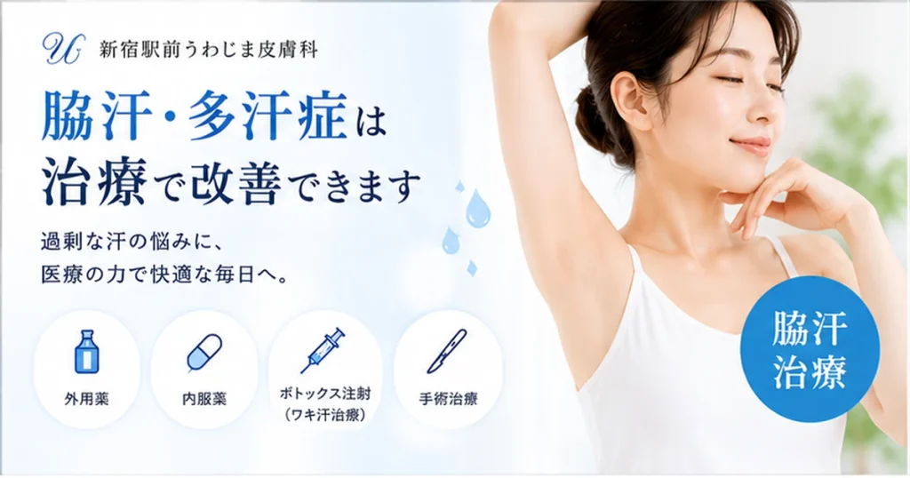 脇汗・腋窩多汗症の治療方法を皮膚科医が解説